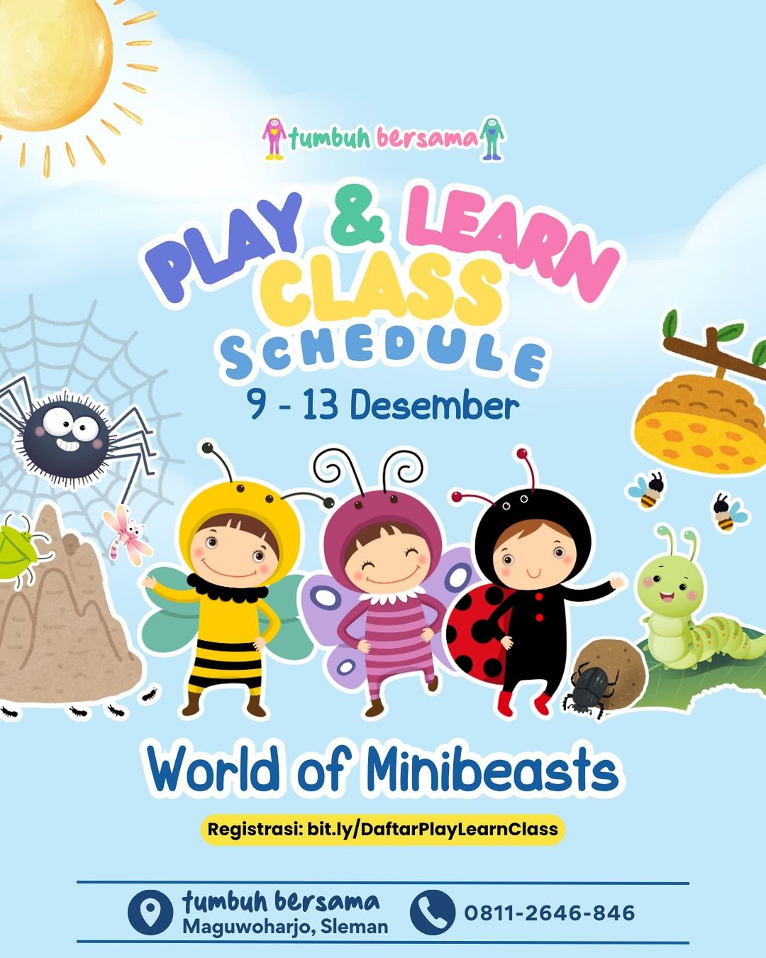 World of Minibeasts - Jadwal Penuh Kegembiraan di Play & Learn Class Tumbuh Bersama